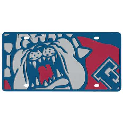 Fresno State Bulldogs Full Color Mega Inlay License Plate