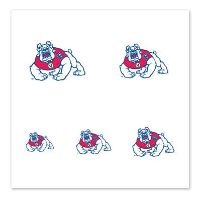 Fresno State Bulldogs Fingernail Tattoos - 4 Pack