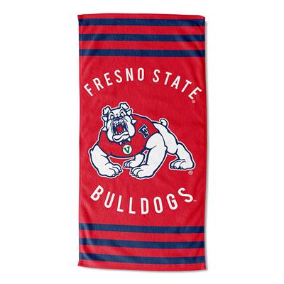 Fresno State Bulldogs Stripes Beach Towel