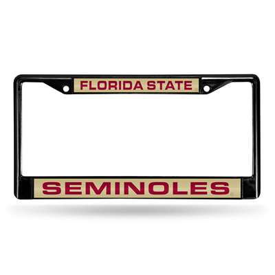 Florida State Seminoles Inlaid Acrylic Black License Plate Frame