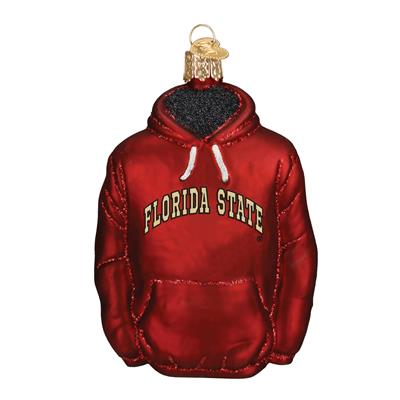 Florida State Seminoles Glass Christmas Ornament - Hoodie