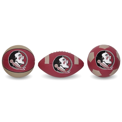 Florida State Seminoles Miniature Rubber Sports Ball Set