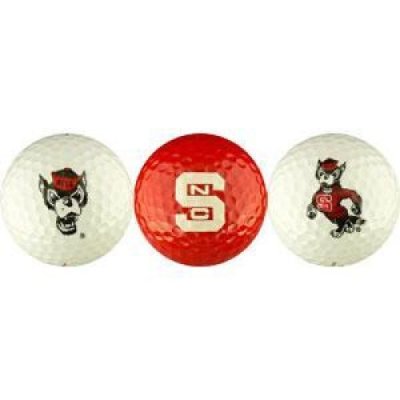 North Carolina State - 3 Golf Balls