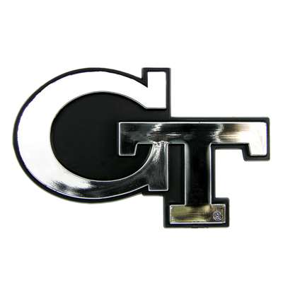 Georgia Tech Yellow Jackets Chrome Plastic Auto Emblem