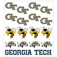 Georgia Tech Yellow Jackets Multi-Purpose Vinyl Sticker Sheet