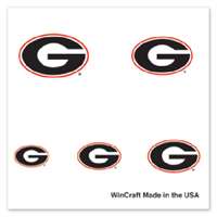 Georgia Bulldogs Fingernail Tattoos - 4 Pack