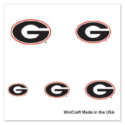 Georgia Bulldogs Fingernail Tattoos - 4 Pack