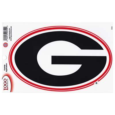 Georgia Bulldogs Oval Logo Decal - 3.5" x 5.5"