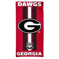 Georgia Bulldogs Cotton Fiber Beach Towel