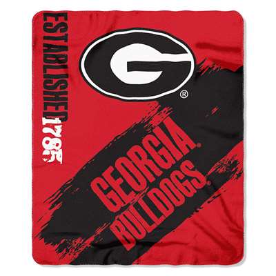 Georgia Bulldogs Painted Fleece Throw Blanket