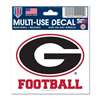 Georgia Bulldogs Decal 3" X 4" - Football