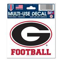 Georgia Bulldogs Decal 3" X 4" - Football