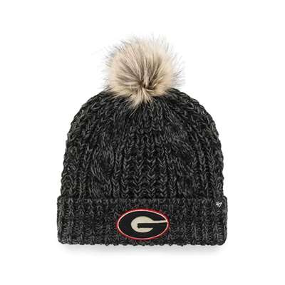 Georgia Bulldogs 47 Brand Womens Meeko Pom Knit - Black