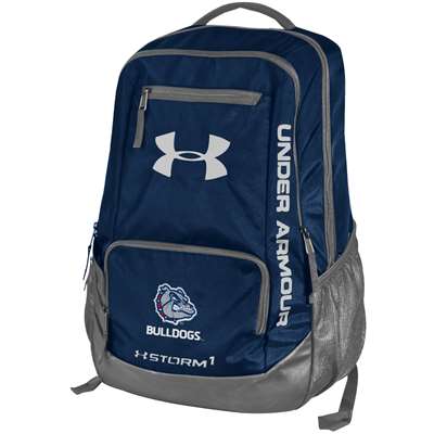 Gonzaga Bulldogs Under Armour Hustle Backpack - Navy