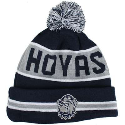 Georgetown Hoyas New Era The Coach Pom Knit Beanie