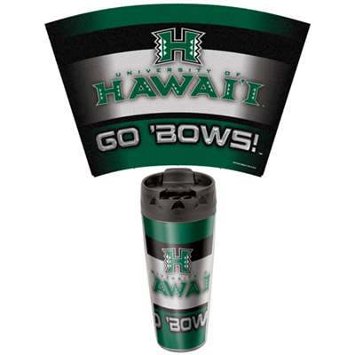 Hawaii Rainbow Warriors 16oz Plastic Travel Mug