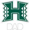 Hawaii Rainbow Warriors Transfer Decal - Dad