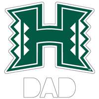 Hawaii Rainbow Warriors Transfer Decal - Dad