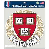 Harvard Crimson Full Color Die Cut Decal - 8" X 8"