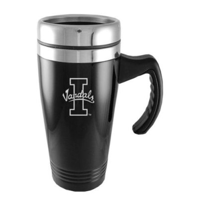 Idaho Vandals Engraved 16oz Stainless Steel Travel Mug - Black