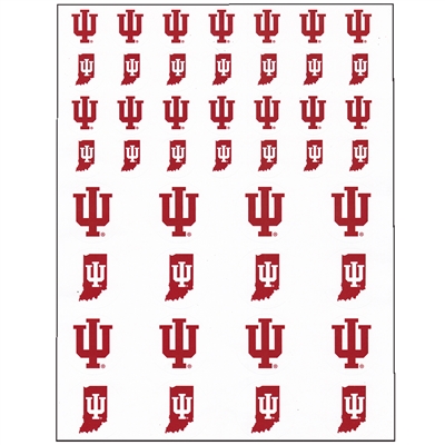 Indiana Hoosiers Small Sticker Sheet - 2 Sheets