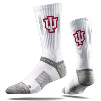 Indiana Hoosiers Strideline Premium Crew Sock - White