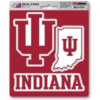 Indiana Hoosiers Decals - 3 Pack