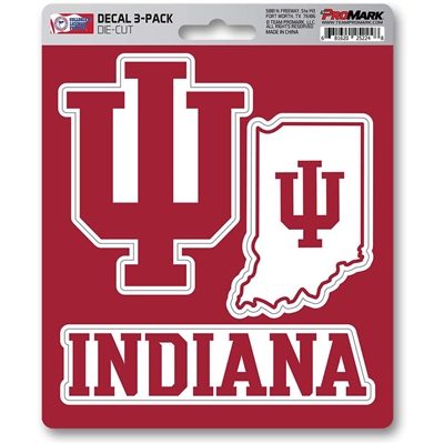 Indiana Hoosiers Decals - 3 Pack