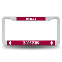 Indiana Hoosiers White Plastic License Plate Frame