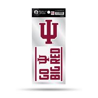 Indiana Hoosiers Double Up Die Cut Decal Set