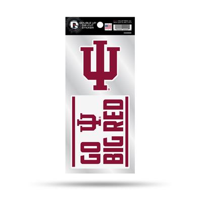 Indiana Hoosiers Double Up Die Cut Decal Set