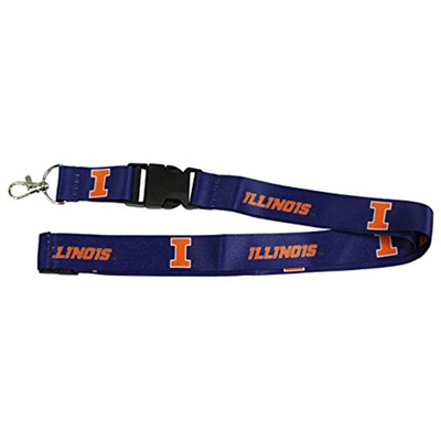 Illinois Fighting Illini Logo Lanyard