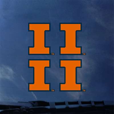 Illinois Fighting Illini Transfer Decals - Set of 4