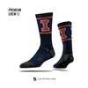 Illinois Fighting Illini Strideline Premium Crew Sock - Navy