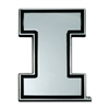 Illinois Fighting Illini Chrome Plastic Auto Emblem