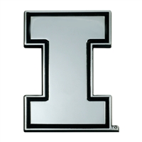 Illinois Fighting Illini Chrome Plastic Auto Emblem