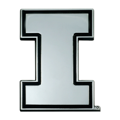 Illinois Fighting Illini Chrome Plastic Auto Emblem