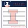 This 2 pack of memo pads features a team logo with a team color header that says Memo on each page. The body of the pad has lines and has a team logo in the background. Each pad contains 50 pages. (2 pack of 50each). Measures 4.5 inches wide by 5 inches t