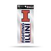 Illinois Fighting Illini Double Up Die Cut Decal Set