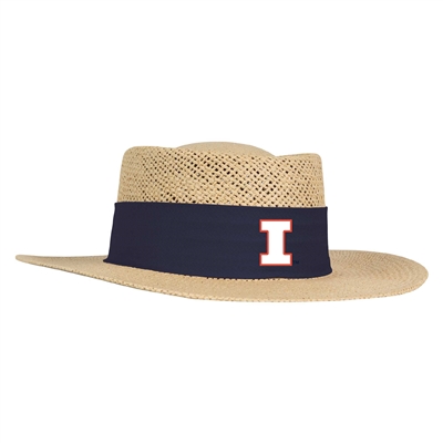 Illinois Fighting Illini Ahead Gambler Straw Hat