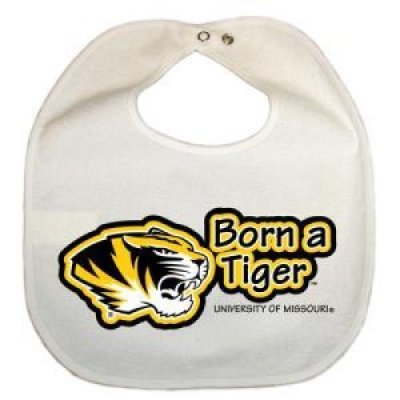 Missouri Newborn Vinyl Snap Bib - All White