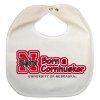 Nebraska Newborn Vinyl Snap Bib - All White