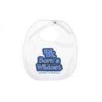 Kentucky Wildcats Newborn Vinyl Snap Bib - All White