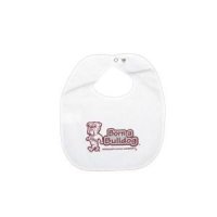 Mississippi State Newborn Vinyl Snap Bib - All White