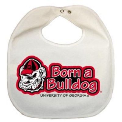 Georgia Newborn Vinyl Snap Bib - All White