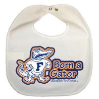 Florida Newborn Vinyl Snap Bib - All White