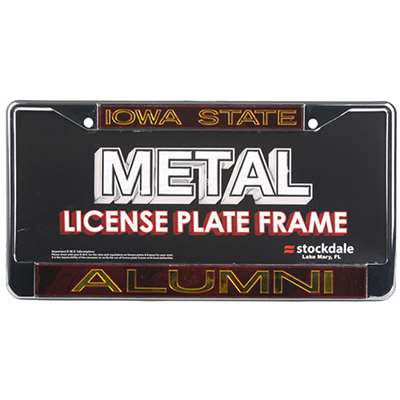 Iowa State Cyclones Metal Alumni Inlaid Acrylic License Plate Frame - Alternate