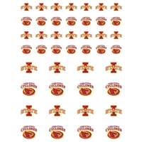 Iowa State Cyclones Small Sticker Sheet - 2 Sheets