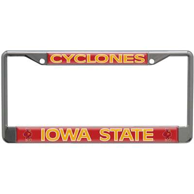 Iowa State Cyclones Metal License Plate Frame w/Domed Acrylic