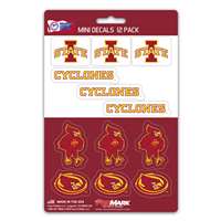 Iowa State Cyclones Mini Decals - 12 Pack